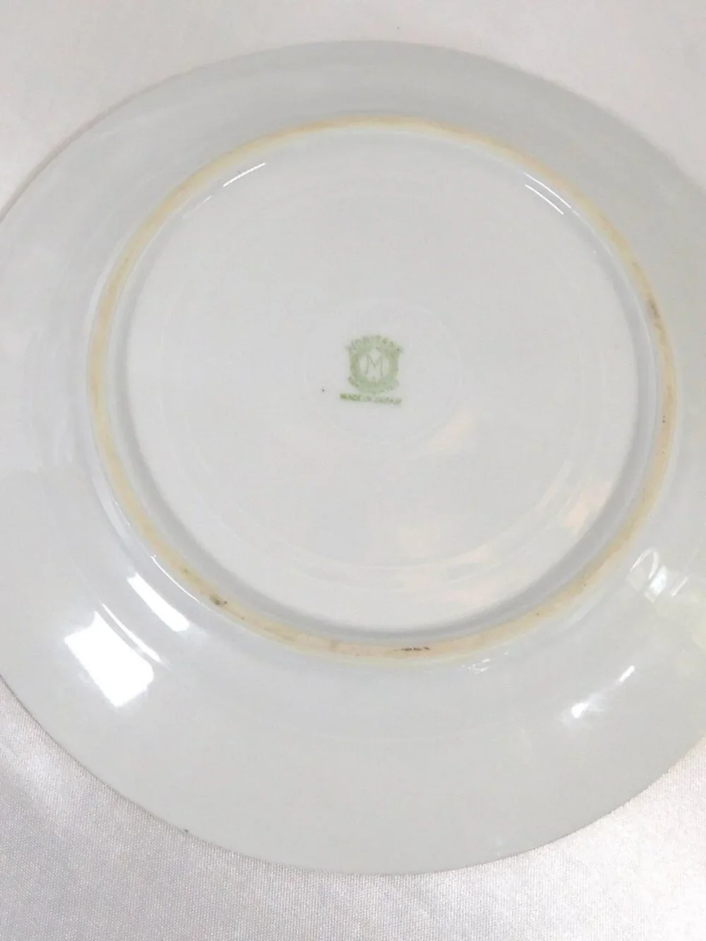 Noritake Lot of Five Floral Bread Plates with Beaded Gold Trim # 25058